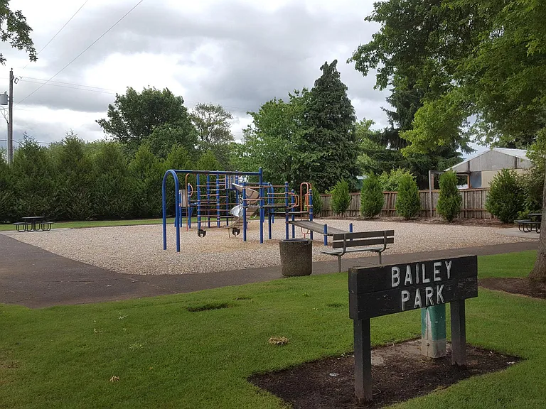 Kids playground at the park across the street.