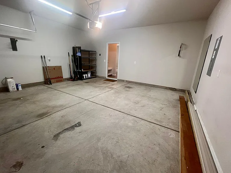 Big 2-car garage that is insulated.