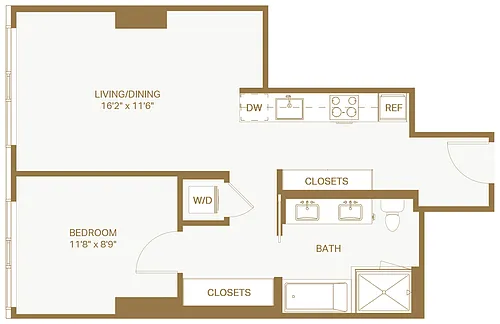 Floor plan 1x1 C26 Cascade