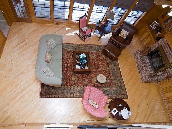 living room from second floor