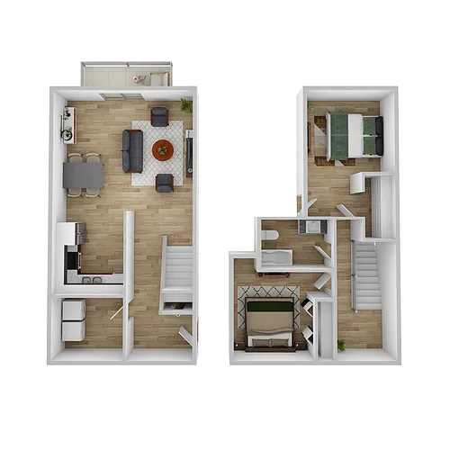 Floor plan 2x1 Townhome