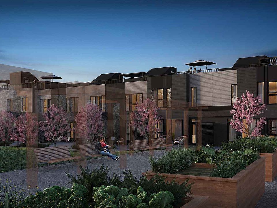 An exterior rendering of block 12 in Crown Park by Brookfield Residential