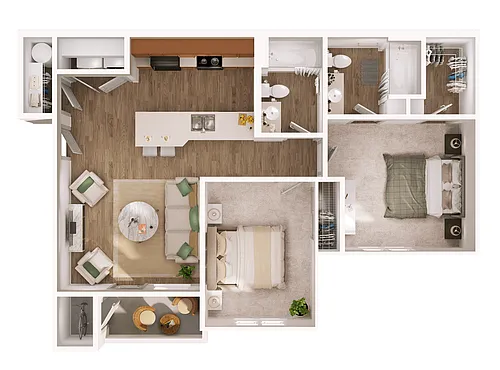 Floor plan Two Bedroom