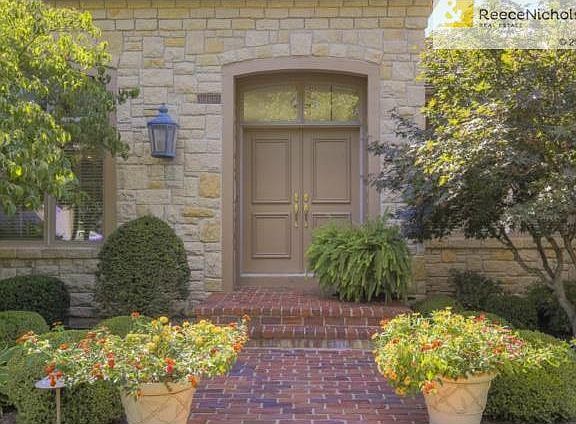 Charming brick walkway entry