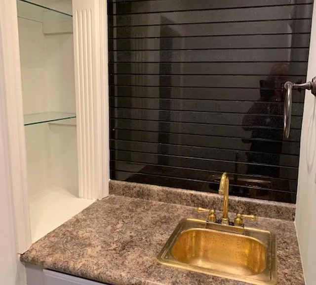 Wet bar in family room on lower level
