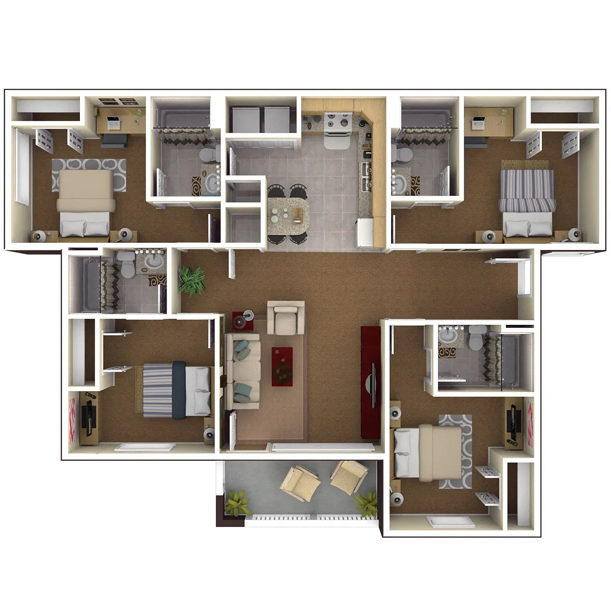 Floor plan 4 Bedroom