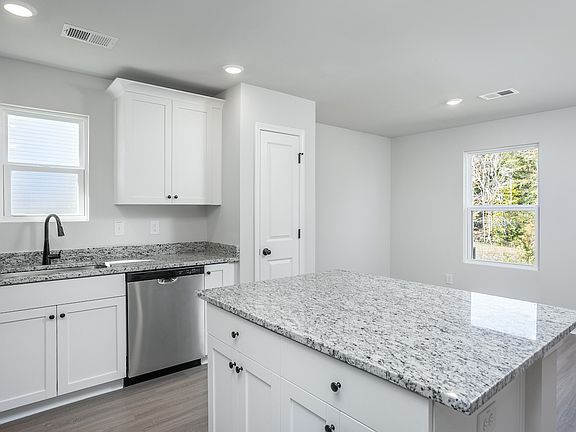 Large granite island