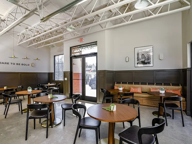 Experience the charm of our chic coffee lounge.