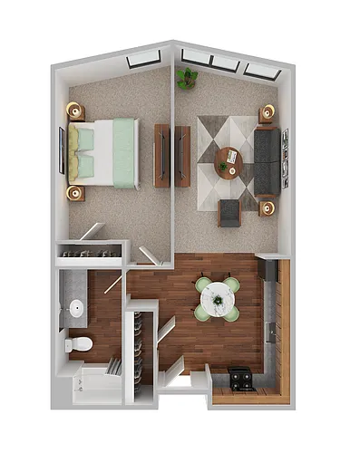 Floor plan 1 Bedroom