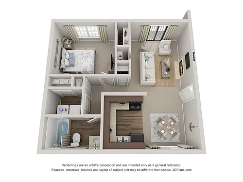 Floor plan 1x1 large