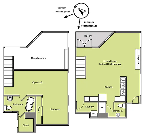 Floor plan Sodor - top floor corner loft