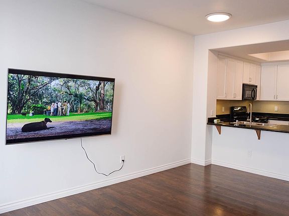 brand new wall-mounted 65" LG 4K LED TV