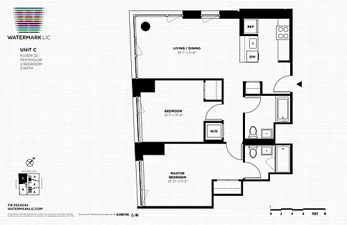 Floor plan 2 Bedroom / 2 Bathroom