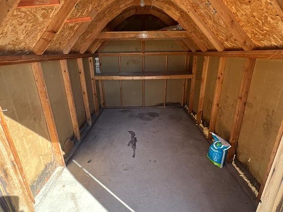 Inside of shed.
