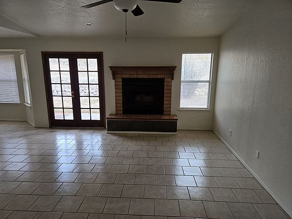 Living room fireplace