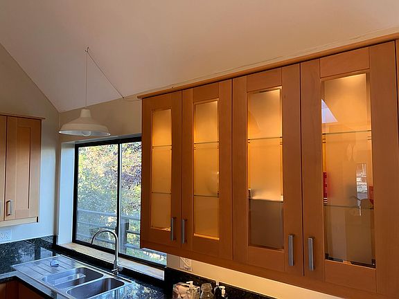 Kitchen cabinets with internal lights