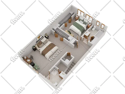 Floor plan 3 Bedroom 2.5 Bathroom WD