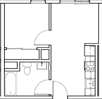 Floor plan One Bedroom