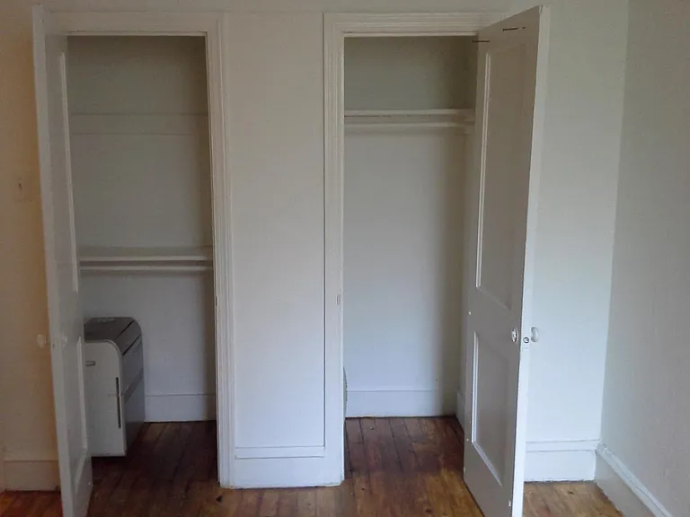 His & Hers Closets in bedroom