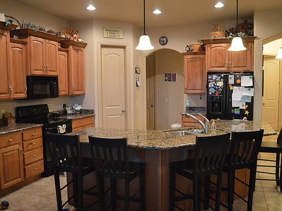 Kitchen view from dining rm