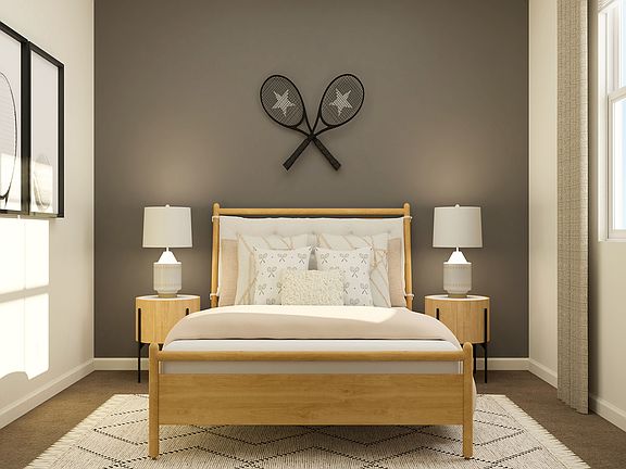 The secondary bedrooms are a great space for a children s bedroom or guest room.