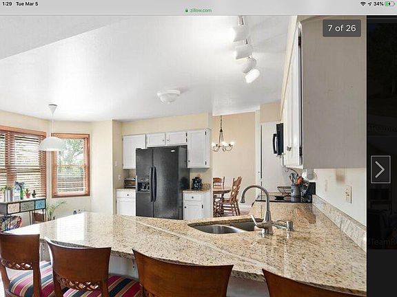 large kitchen with kitchen nook