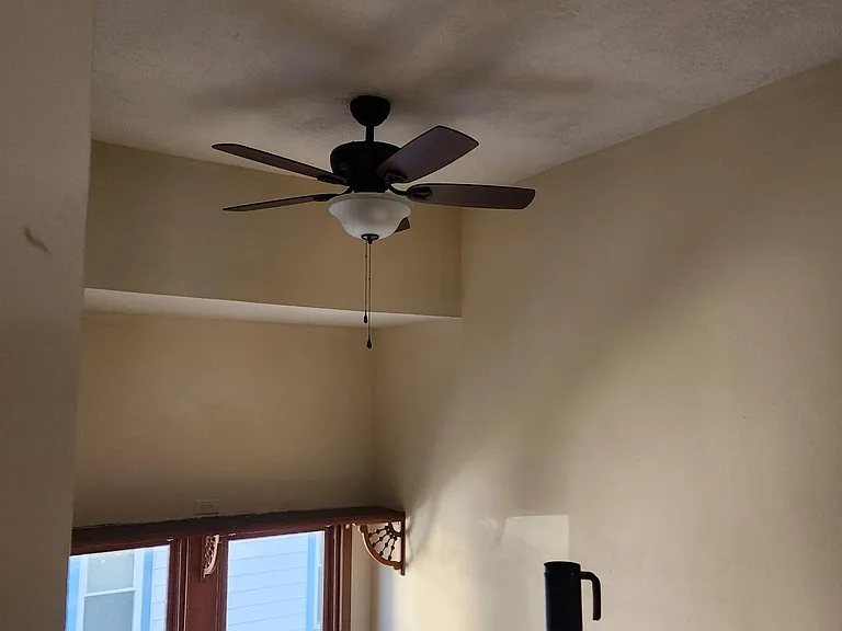 New fan in stair well.