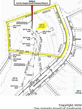 Canyon Creek Preserve Plat Map Lot 41 Canyon Creek Preserve Phase 6, Helotes, Tx 78023 | Mls #1470508 |  Zillow