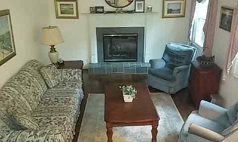 Cozy fireplace, living room