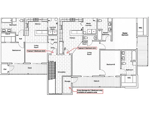 Floor plan Luxury 2 Bed 3 Bath