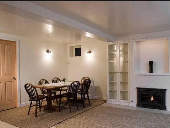 Living Room and Dining room with fireplace