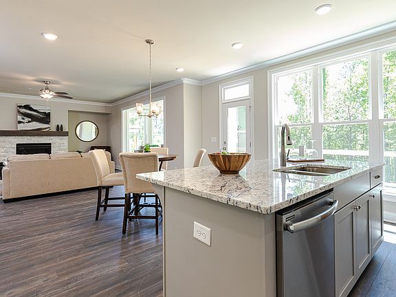 Mansfield Home Design Kitchen and Family Room