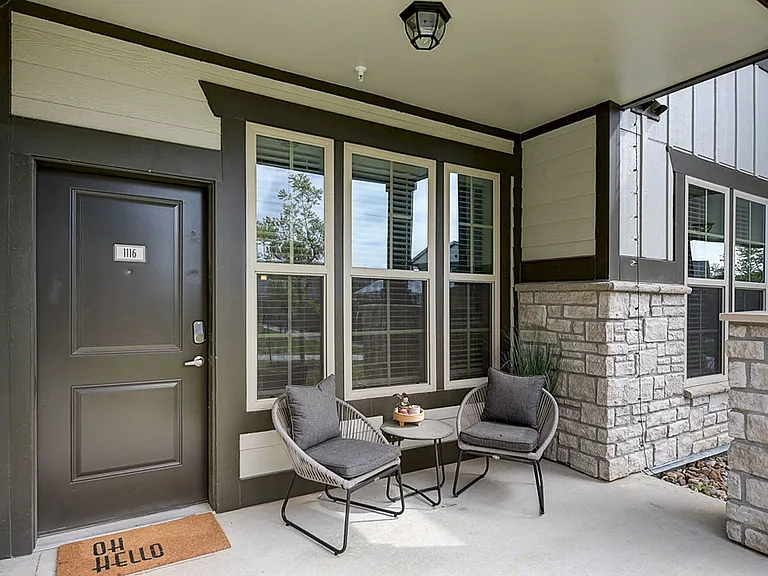 Welcoming front patio