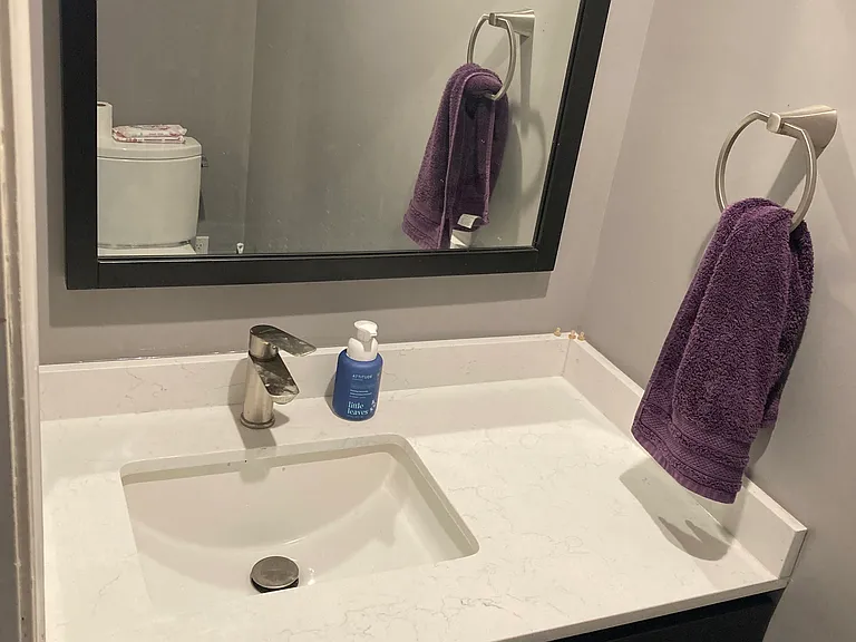 half bathroom on 1st floor between family room and kitchen
