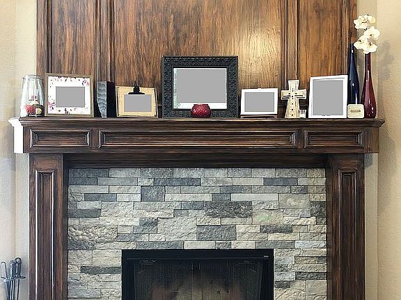 Fireplace in living room