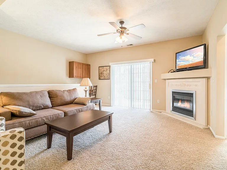 Cozy up by the fireplace or enjoy the view from your private patio.