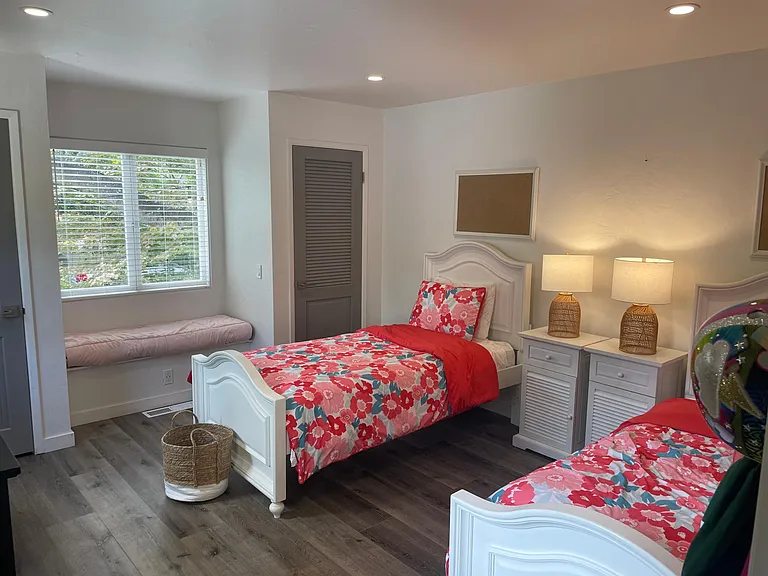 Large front bedroom with double closets and plenty of storage and fresh ocean breeze from windows