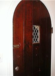 Beautiful  Arched Wood Front Door with window.
