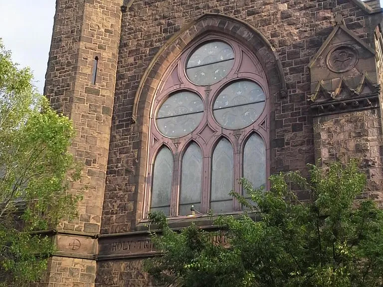 View of church across Spruce St.