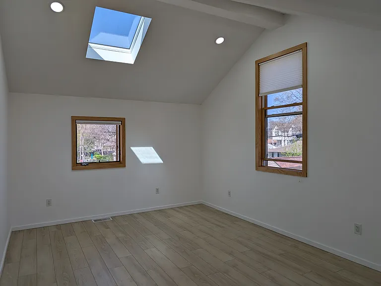 Bright light from windows and skylight