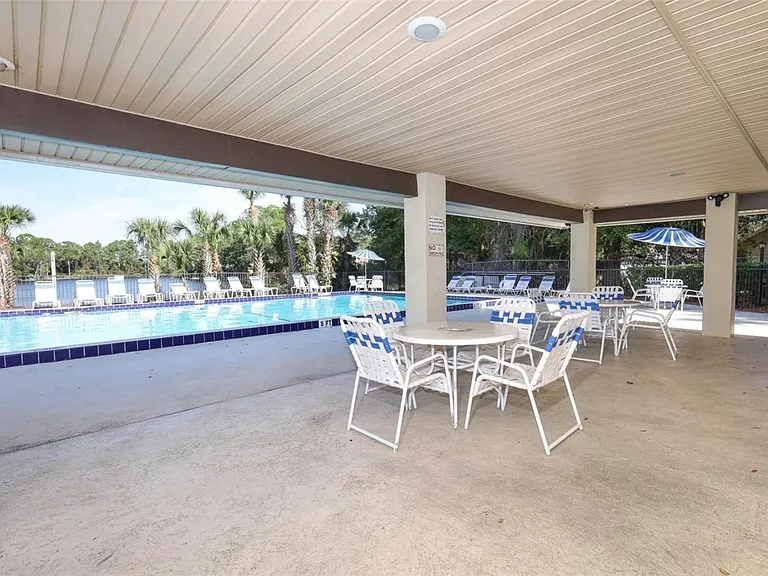 Covered pool area