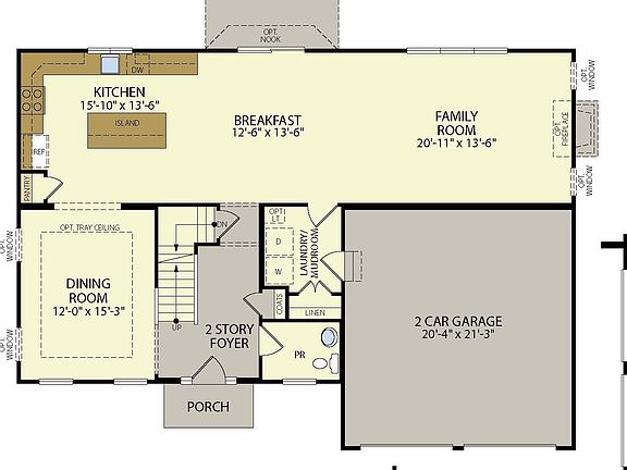 2603 Kennedy - 1st Floor Floor Plan From Hallmark Homes