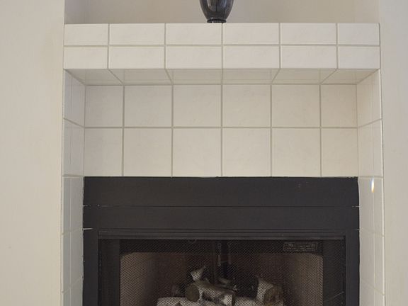 Living room gas fireplace