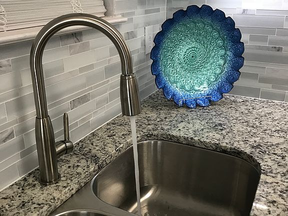 Granite with stainless sink