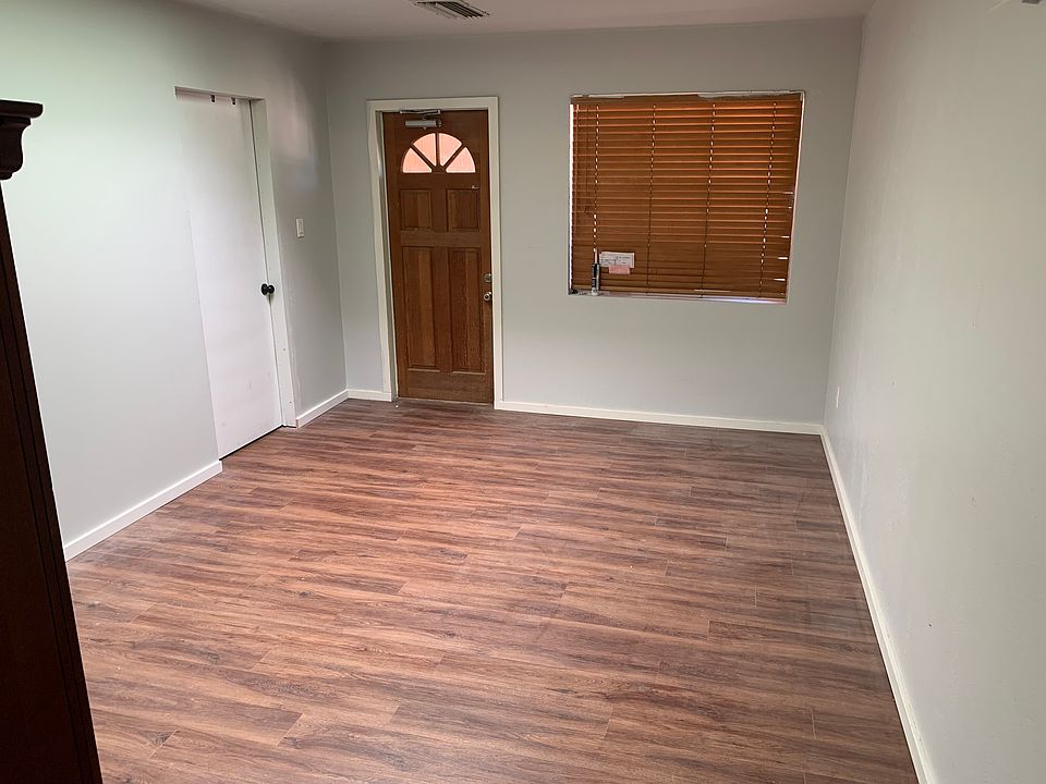 View from kitchen to carport entrance