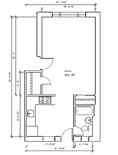 Floor plan Studio