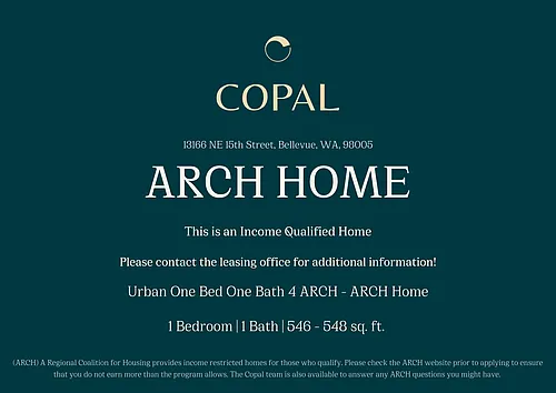 Floor plan Urban One Bed One Bath 4 ARCH