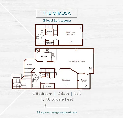 Floor plan The Mimosa (Town home) Upgrade