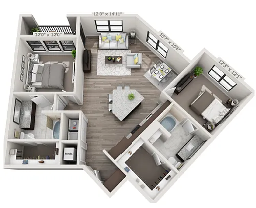 Floor plan B3