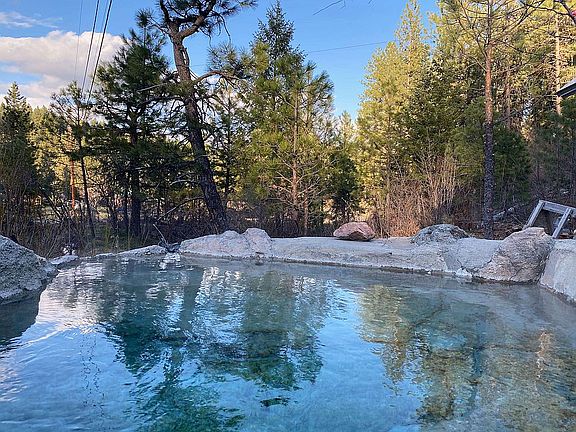 Giant concrete hotspring tub